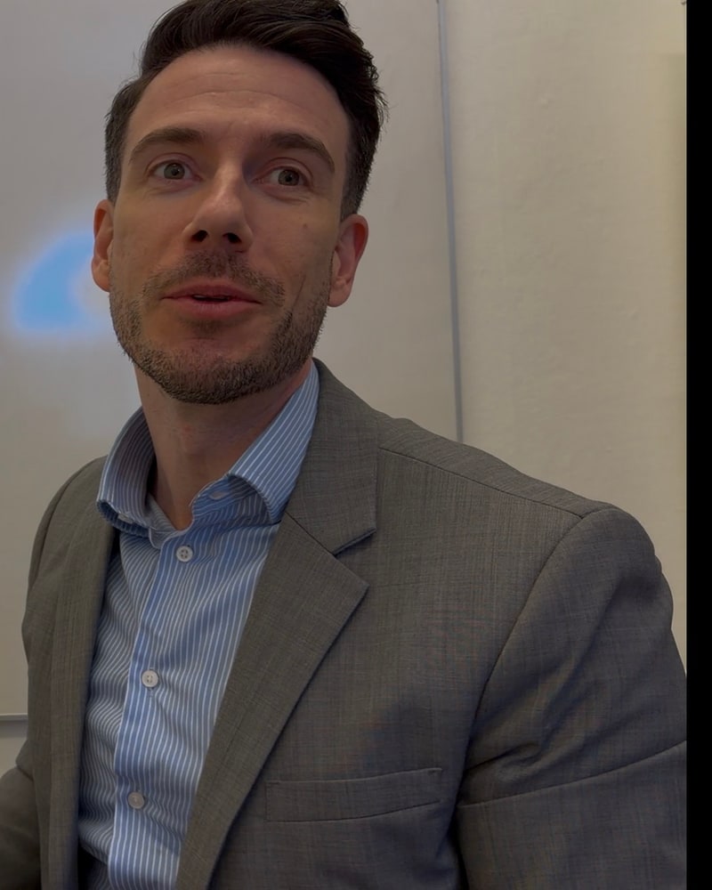 Joakim Jaksen på Synlighetsverkets kontor i Uppsala